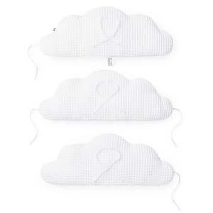 Набор бортиков на кроватку Happy Baby, белый, 3 шт.